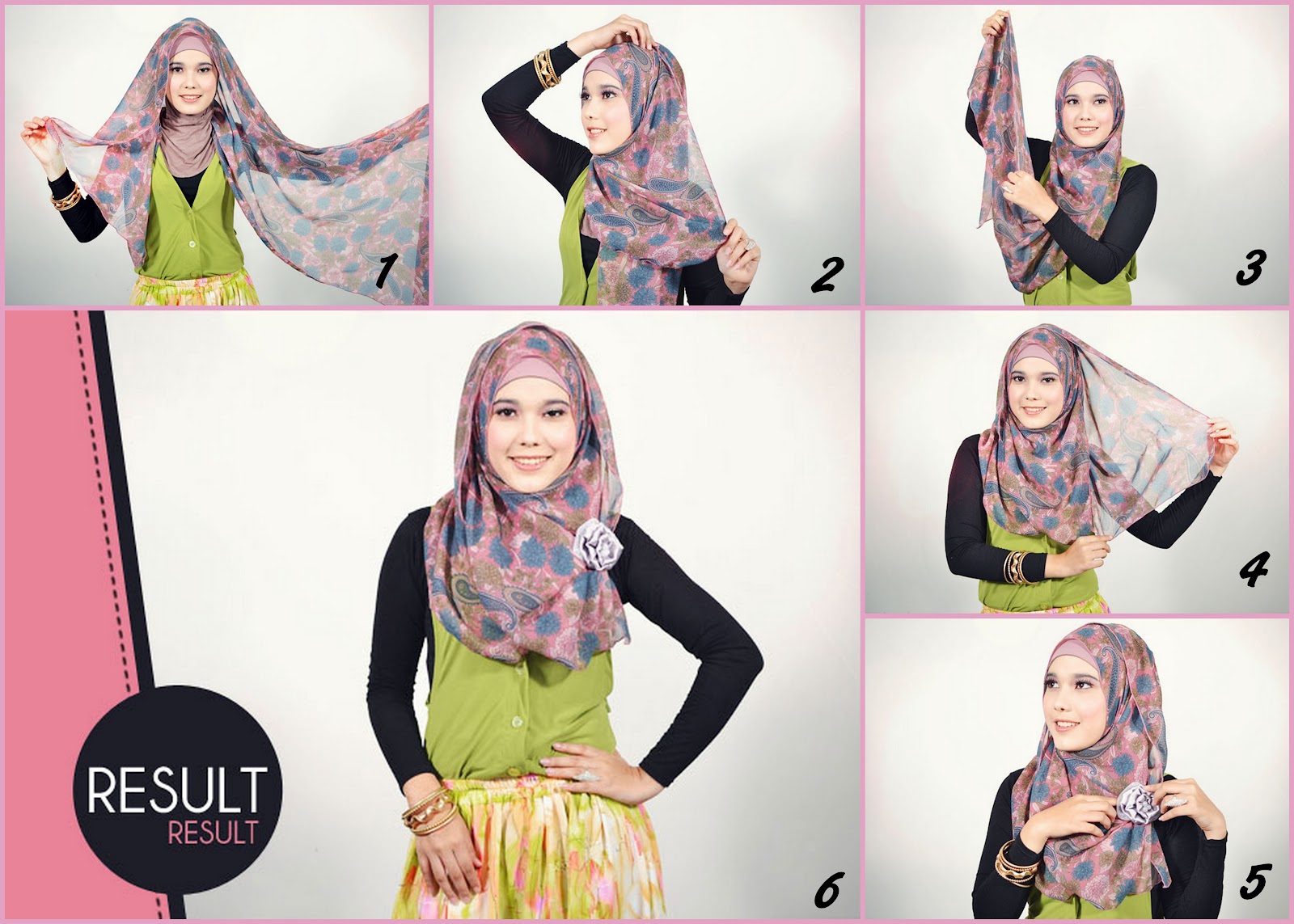 Tutorial Hijab Pashmina Sifon Hijabers